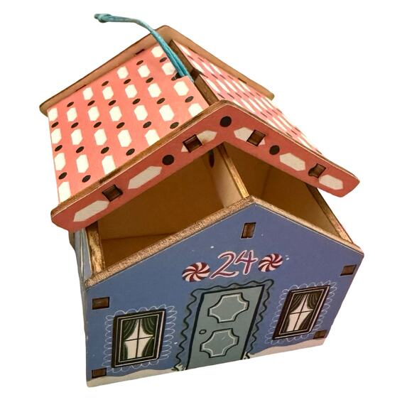 Anthropologie Winter Village Wooden Advent Calendar Ornaments Set of 24 in Box - Picture 13 of 14